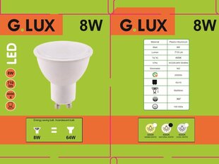 LED лампочки G.LUX GR-LED-GU10-PA9-8W 4000K, 10шт. упаковка цена и информация | Лампочки | 220.lv