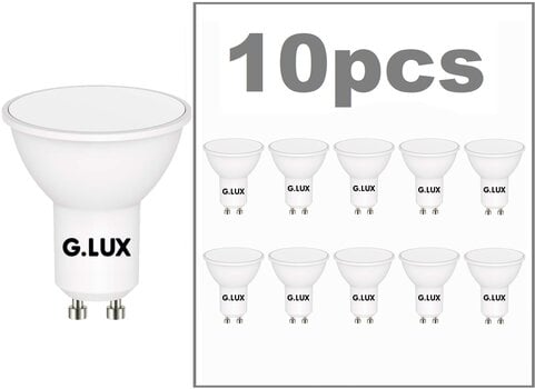 LED spuldzes G.LUX GR-LED-GU10-PA9-8W 4000K - 10 gab. Iepakojums cena un informācija | Spuldzes | 220.lv