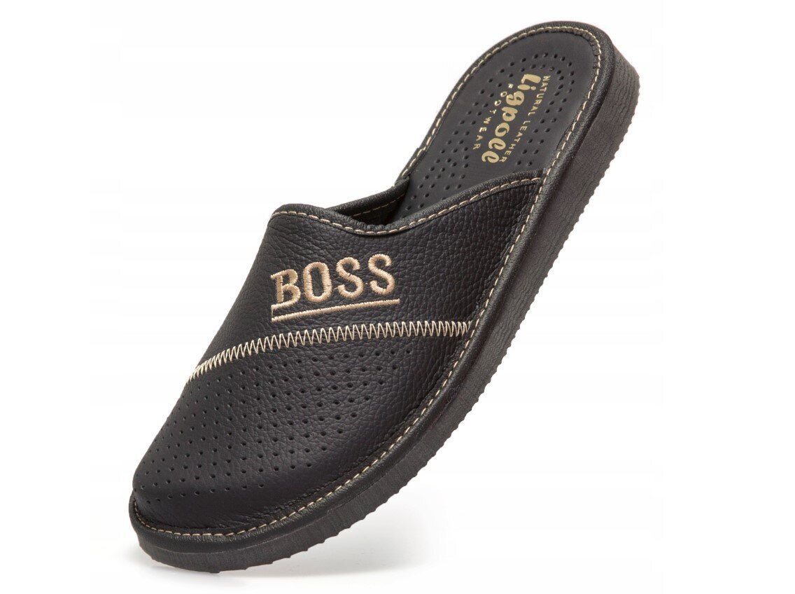 Vīriešu ādas čības "Boss" cena un informācija | Vīriešu iešļūcenes, čības, sandales | 220.lv
