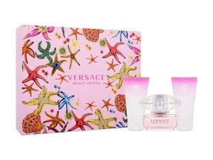 Komplekts Versace Bright Crystal: tualetes ūdens, 50 ml + ķermeņa losjons, 50 ml + dušas želeja, 50 ml cena un informācija | Sieviešu smaržas | 220.lv