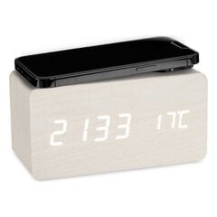 Digitāls Galda Pulkstenis Balts PVC Koks MDF (15 x 7,5 x 7 cm) цена и информация | Часы | 220.lv