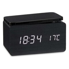 Digitāls Galda Pulkstenis Melns PVC Koks MDF (15 x 7,5 x 7 cm) цена и информация | Часы | 220.lv