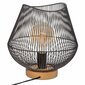 Galda lampa Atmosphera Jena Melns Metāls 40 W (Ø 28 x 26 cm) cena un informācija | Galda lampas | 220.lv