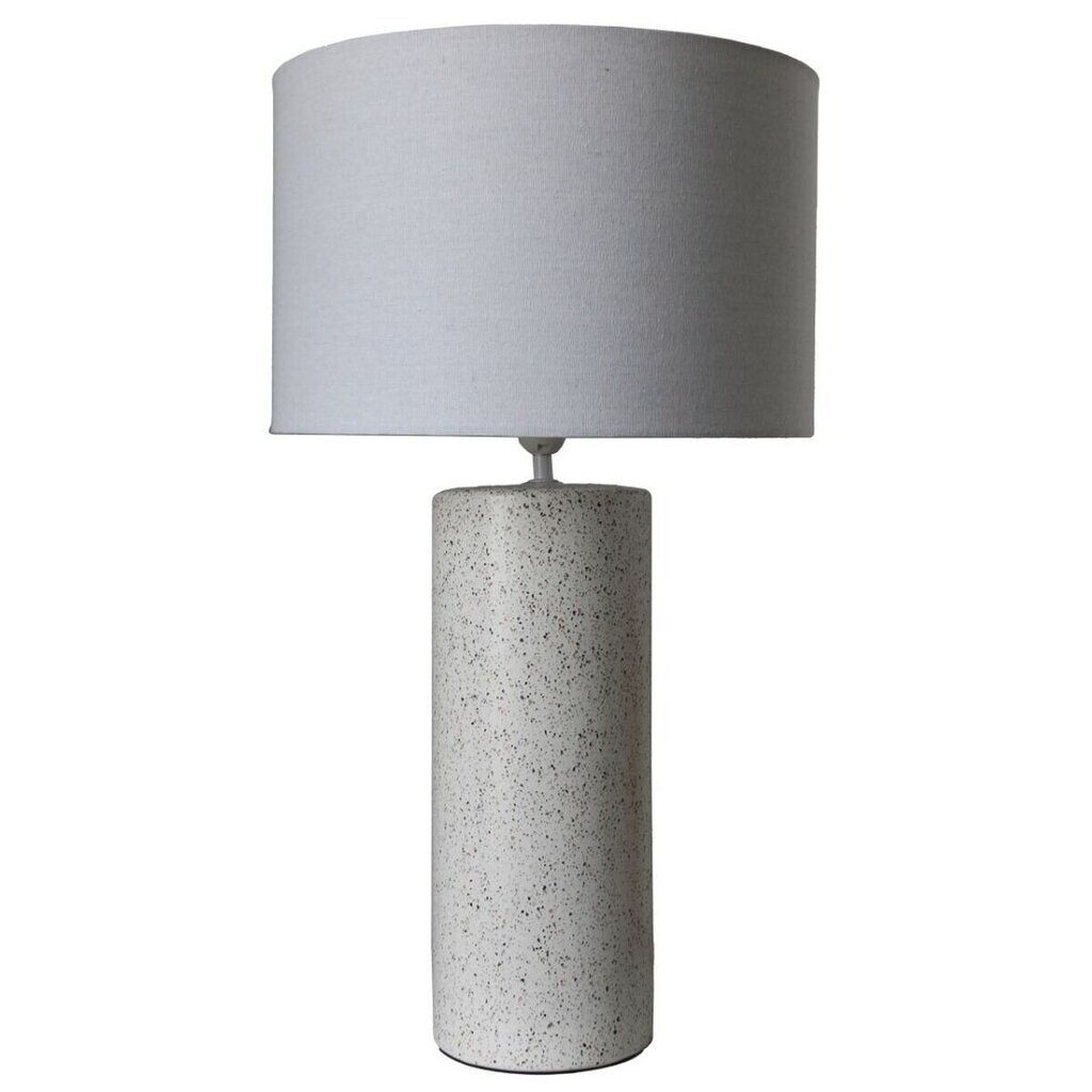 Galda lampa DKD Home Decor 25W Lins Balts Daudzkrāsains 220 V 50 W Dolomite (28 x 28 x 50 cm) cena un informācija | Galda lampas | 220.lv
