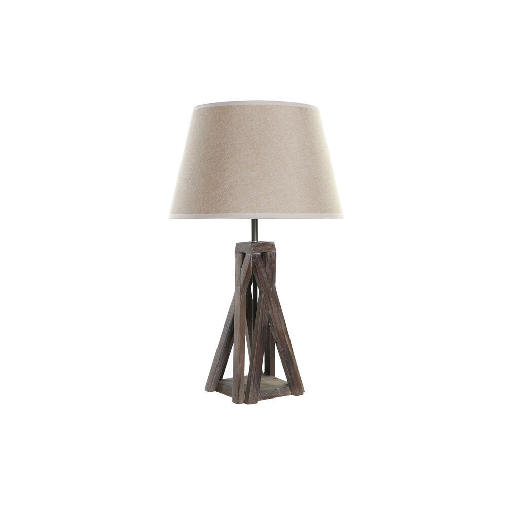 Galda lampa DKD Home Decor Koks Kokvilna Tumši brūns (35 x 35 x 56 cm) cena un informācija | Galda lampas | 220.lv