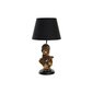 Galda lampa DKD Home Decor Melns Bronza Poliesters Sveķi Āfrikas sieviete (31 x 31 x 58 cm) цена и информация | Galda lampas | 220.lv