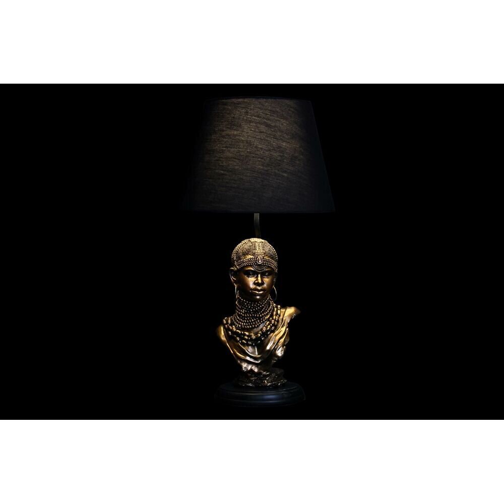 Galda lampa DKD Home Decor Melns Bronza Poliesters Sveķi Āfrikas sieviete (31 x 31 x 58 cm) cena un informācija | Galda lampas | 220.lv