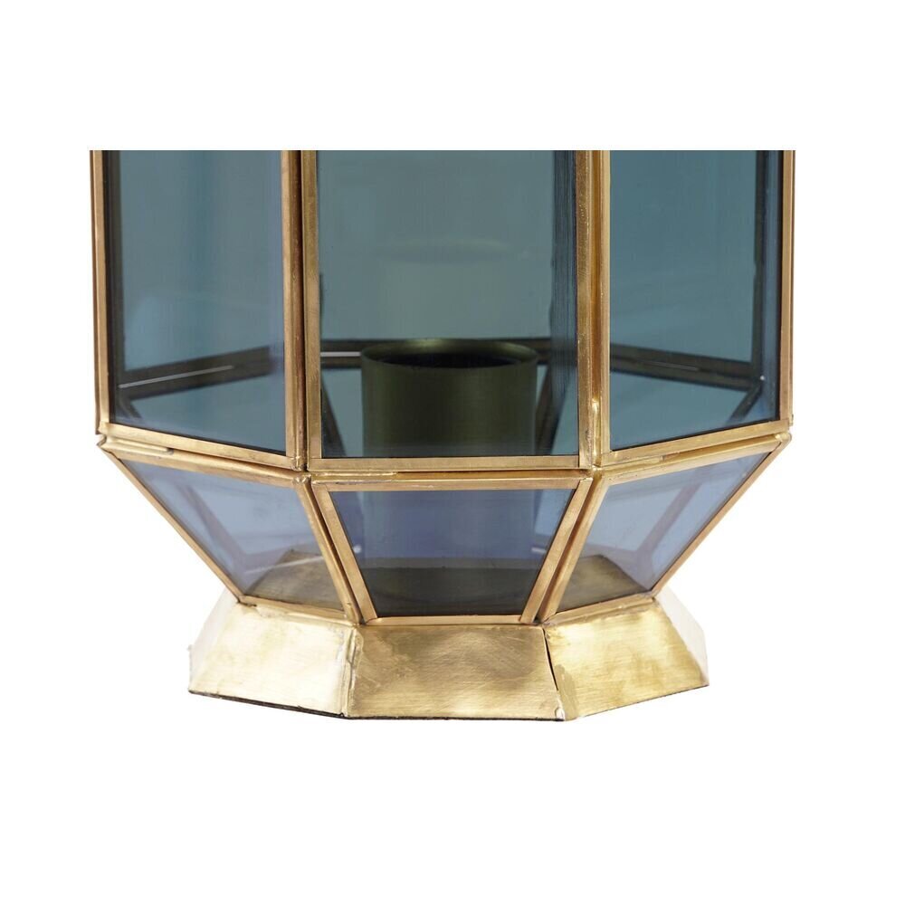 Galda lampa DKD Home Decor Stikls Zils Bronza 220 V Misiņš 50 W Moderns (18 x 19 x 29 cm) cena un informācija | Galda lampas | 220.lv