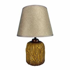 Galda lampa Versa Hosto Dzeltens Keramika Tekstils (22,5 x 33 x 12,5 cm) cena un informācija | Galda lampas | 220.lv