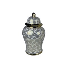 Klubkrēsls DKD Home Decor Porcelāns Bronza Balts Austrumniecisks (22 x 22 x 42 cm) цена и информация | Вазы | 220.lv