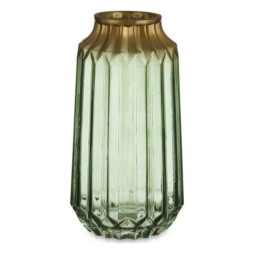 Vāze Bronza Zaļš Stikls (13 x 23,5 x 13 cm) cena un informācija | Vāzes | 220.lv