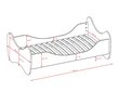 Gulta - Lilly, zila, 140x70, ar matraci цена и информация | Bērnu gultas | 220.lv