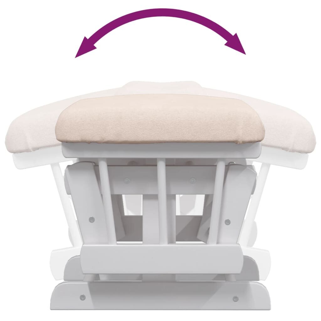 vidaXL šūpuļkrēsls ar kāju balstu, gaiši rozā audums cena un informācija | Atpūtas krēsli | 220.lv