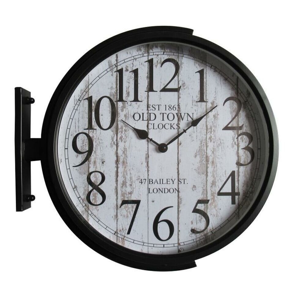 Sienas pulkstenis DKD Home Decor Stikls Melns Bronza Dzelzs Loft (1) (45 x 6 x 45 cm) cena un informācija | Pulksteņi | 220.lv