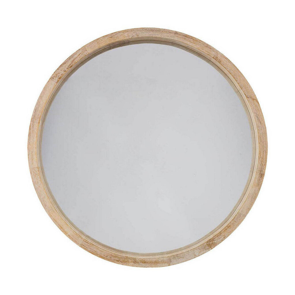 Sienas spogulis Atmosphera Apaļš Dabisks (Ø 50 cm) cena un informācija | Spoguļi | 220.lv