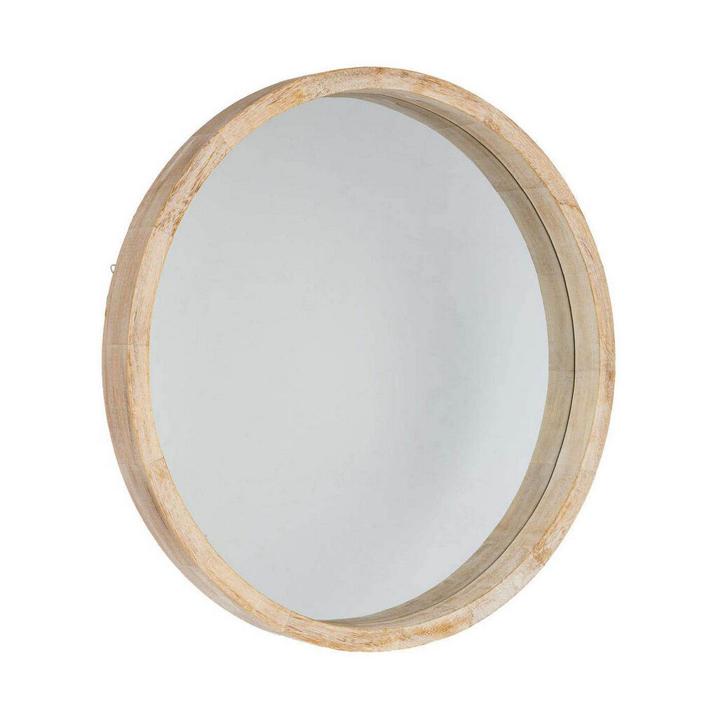 Sienas spogulis Atmosphera Apaļš Dabisks (Ø 50 cm) cena un informācija | Spoguļi | 220.lv