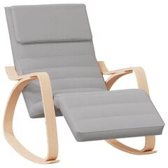 vidaXL šūpuļkrēsls, gaiši pelēks audums цена и информация | Кресла в гостиную | 220.lv