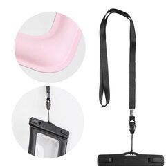 Ūdensizturīga somiņa priekš telefona ar plastmasas aizdari, rozā cena un informācija | Telefonu vāciņi, maciņi | 220.lv