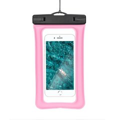 Ūdensizturīga somiņa priekš telefona ar plastmasas aizdari, rozā cena un informācija | Telefonu vāciņi, maciņi | 220.lv