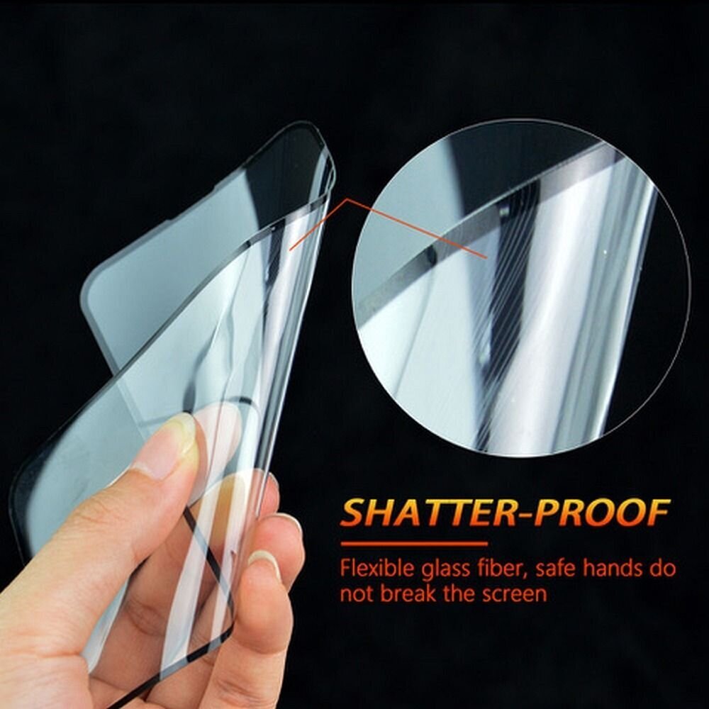 Bestsuit elastīgs hibrīdstikls 5D priekš Huawei P20 Lite melns цена и информация | Ekrāna aizsargstikli | 220.lv