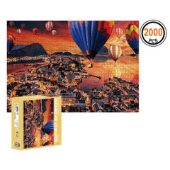 Puzle un domino komplekts Hot Air Balloon 2000 pcs cena un informācija | Puzles, 3D puzles | 220.lv