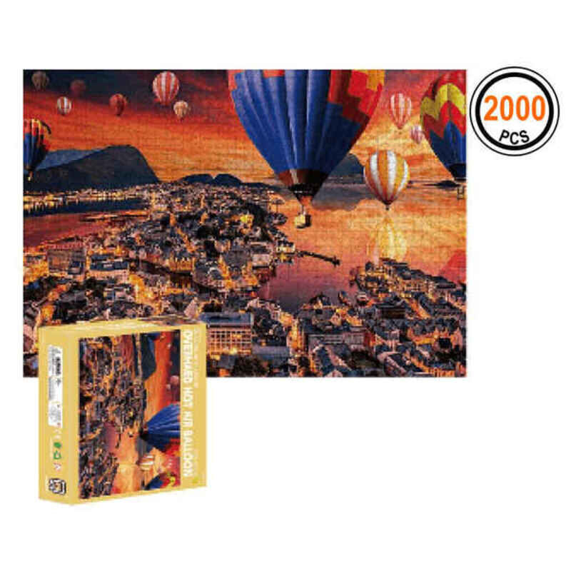 Puzle un domino komplekts Hot Air Balloon 2000 pcs цена и информация | Puzles, 3D puzles | 220.lv
