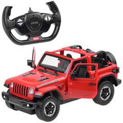 Tālvadības automašīna Jeep Wrangler Rubicon, sarkana cena un informācija | Rotaļlietas zēniem | 220.lv