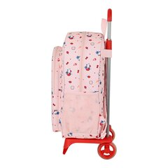 Skolas mugursoma ar riteņiem Hello Kitty Happiness Girl Rozā Balts (33 x 42 x 14 cm) cena un informācija | Skolas somas | 220.lv