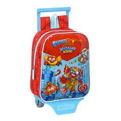 Школьный рюкзак с колесиками SuperThings Kazoom kids, красный / светло-синий (22 x 28 x 10 см) цена и информация | Школьные рюкзаки, спортивные сумки | 220.lv