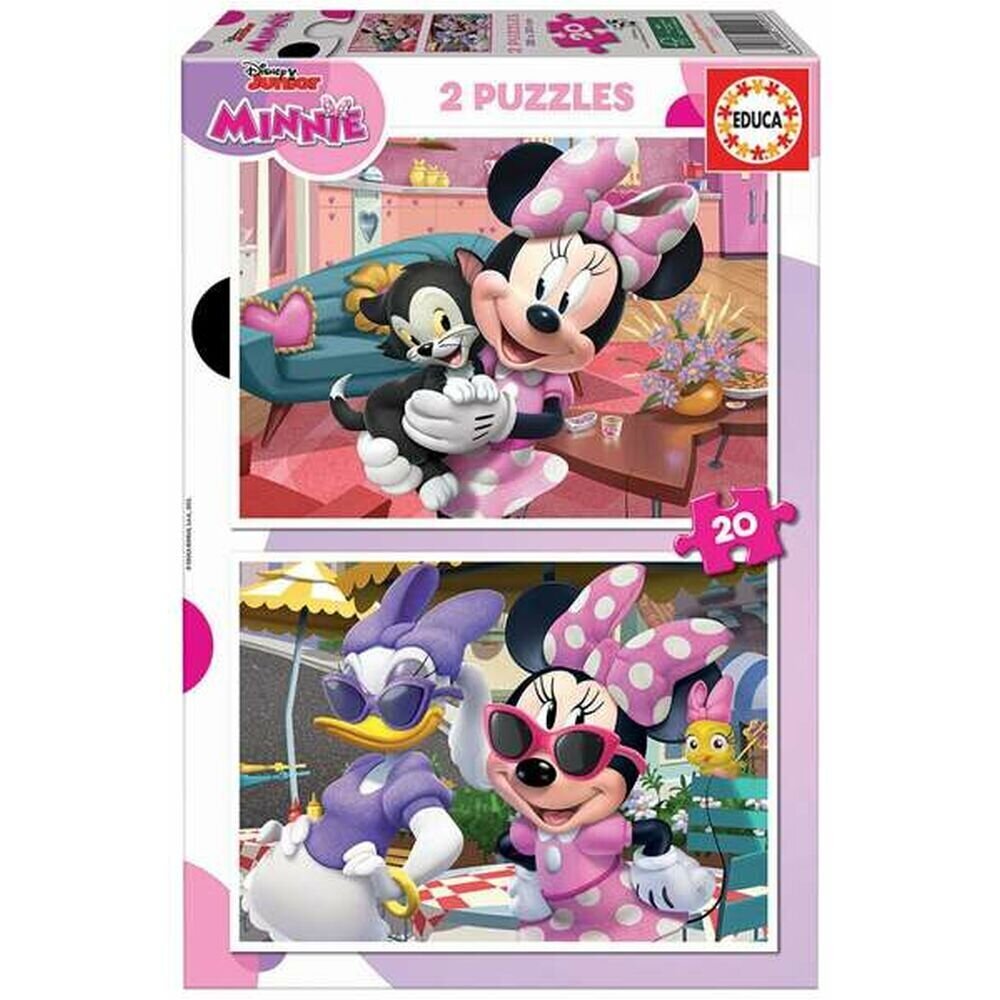 Puzle un domino komplekts Educa Minnie (2 x 20 pcs) цена и информация | Puzles, 3D puzles | 220.lv