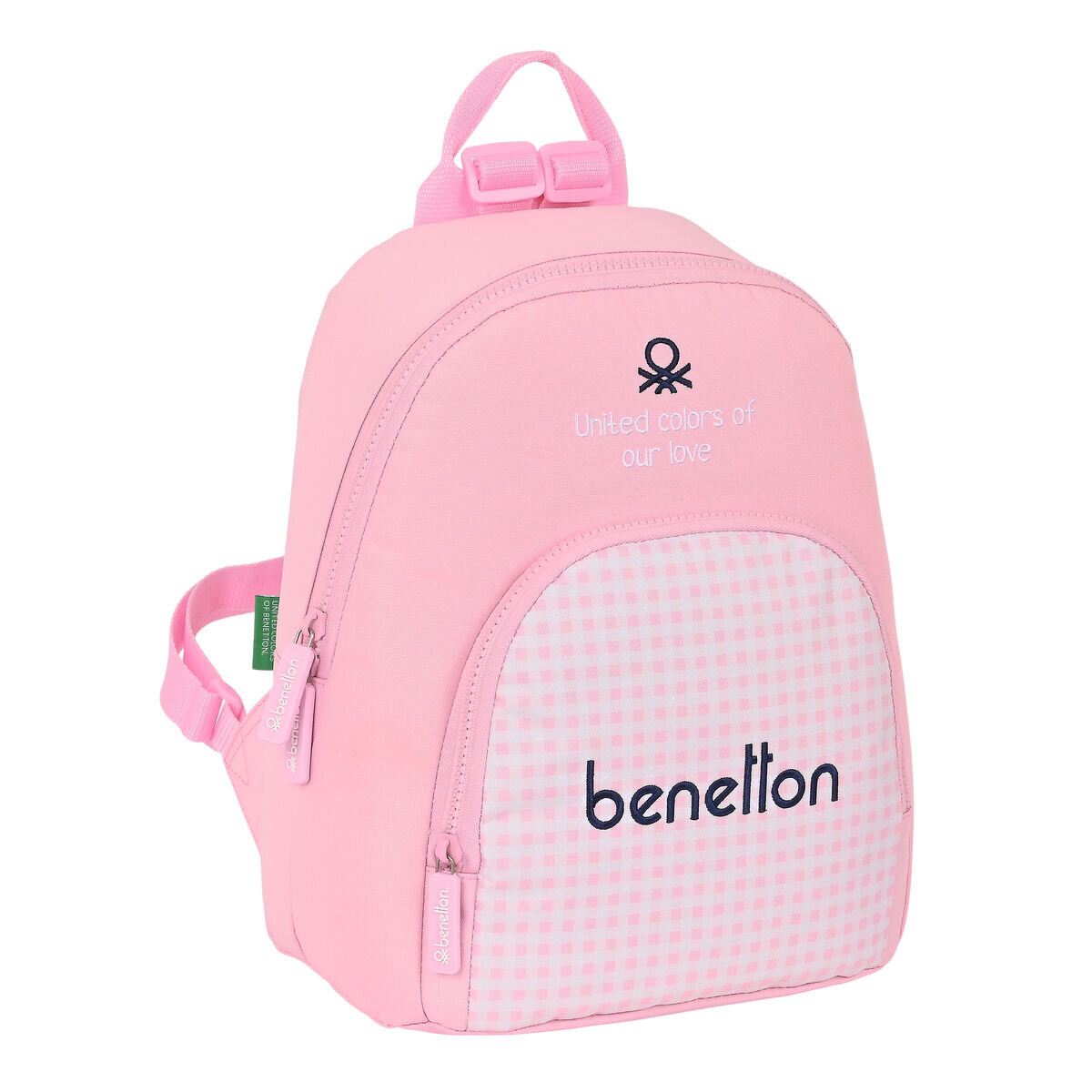 Детский рюкзак Benetton Vichy Mini, розовый, 25 x 30 x 13 cм цена | 220.lv