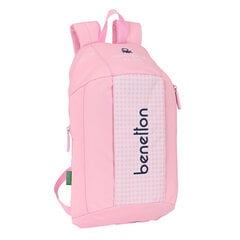 Детский рюкзак Benetton Vichy Mini, розовый, 22 x 39 x 10 см цена и информация | Школьные рюкзаки, спортивные сумки | 220.lv