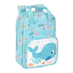 Школьный рюкзак Safta Ballenita, белый / светло-синий (20 x 28 x 8 см) цена и информация | Школьные рюкзаки, спортивные сумки | 220.lv