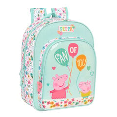Школьный рюкзак Peppa Pig Cosy corner, светло-синий (26 x 34 x 11 см) цена и информация | Школьные рюкзаки, спортивные сумки | 220.lv
