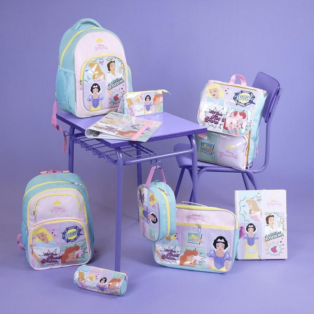 Skolas soma Princesses Disney Rozā (28,5 x 15 x 41 cm) cena un informācija | Skolas somas | 220.lv