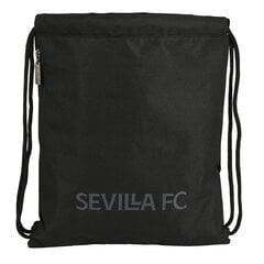 Mugursoma ar lencēm Sevilla Fútbol Club Teen Melns (35 x 40 x 1 cm) cena un informācija | Skolas somas | 220.lv