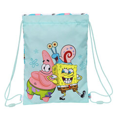 Сумка-рюкзак на веревках Spongebob Stay positive, синяя / белая, 26 x 34 x 1 см цена и информация | Школьные рюкзаки, спортивные сумки | 220.lv