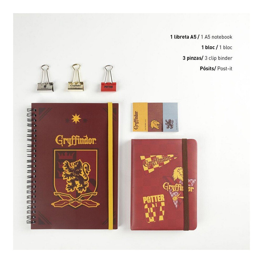 Kancelejas Komplekts Harry Potter Gryffindor Sarkans (6 pcs) cena un informācija | Kancelejas preces | 220.lv