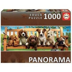 Головоломка Educa Dogs on the Bench, 1000 шт цена и информация | Пазлы | 220.lv