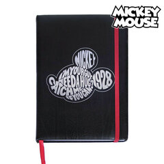 Piezīmju Grāmata ar Grāmatzīmi Mickey Mouse A5 Melns cena un informācija | Kancelejas preces | 220.lv