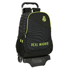 Школьный рюкзак с колесиками Real Madrid C.F. Чёрный (32 x 44 x 16 cm) цена и информация | Школьные рюкзаки, спортивные сумки | 220.lv