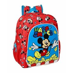 Skolas soma Mickey Mouse Happy Smiles (32 x 38 x 12 cm) цена и информация | Школьные рюкзаки, спортивные сумки | 220.lv