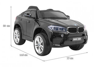 Bērnu elektromobilis "BMW X6M", melns - lakots cena un informācija | Bērnu elektroauto | 220.lv