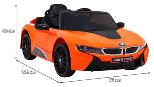 Bērnu elektromobilis "BMW I8", Oranžs cena un informācija | Bērnu elektroauto | 220.lv