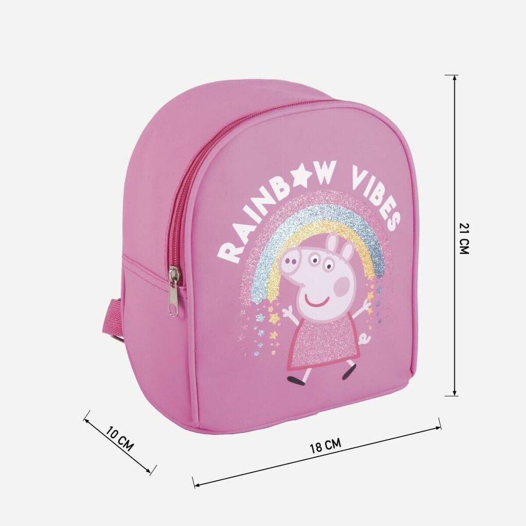 Skolas soma Peppa Pig Fuksija (18 x 10 x 21 cm) цена и информация | Skolas somas | 220.lv