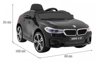 Bērnu elektromobilis "BMW 6 GT", melns cena un informācija | Bērnu elektroauto | 220.lv