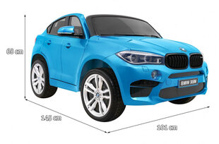 Divvietīgs elektromobilis "BMW X6M XXL", zils - lakots cena un informācija | Bērnu elektroauto | 220.lv