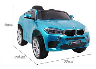 Bērnu elektromobilis "BMW X6M", zils - lakots cena un informācija | Bērnu elektroauto | 220.lv