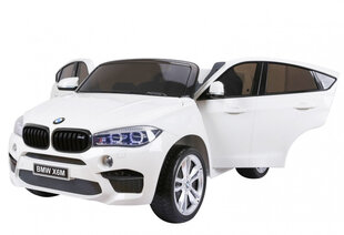 Divvietīgs elektromobilis "BMW X6M XXL", balts cena un informācija | Bērnu elektroauto | 220.lv