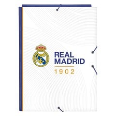 Mape Real Madrid C.F. Zils Balts A4 (26 x 33.5 x 2.5 cm) cena un informācija | Kancelejas preces | 220.lv